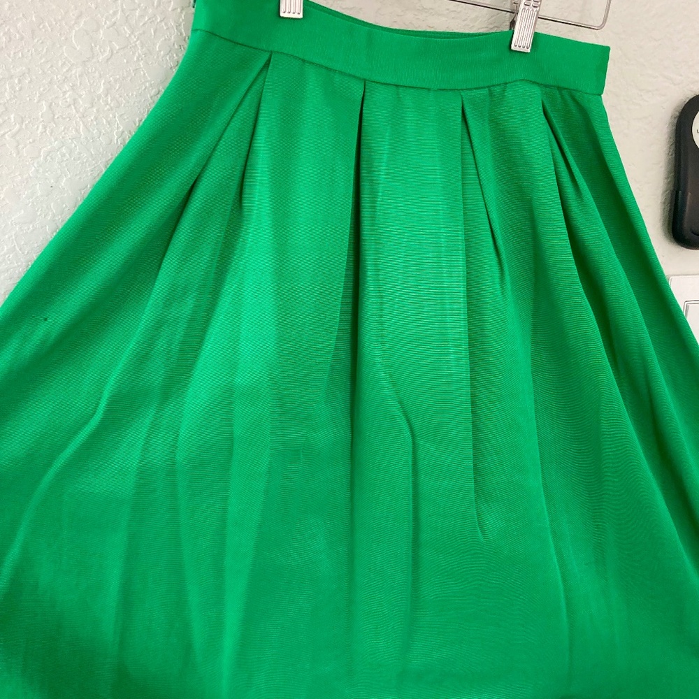 Bright Green High Waist Flare Skirt ASOS Size 4 Small